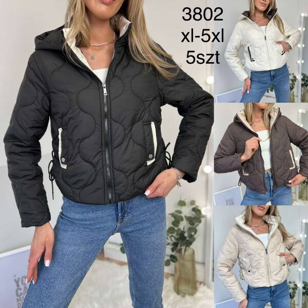 Kurtki damskie duże rozmiary Roz 3XL-7XL, 1 Kolor Paczka 5 szt 1